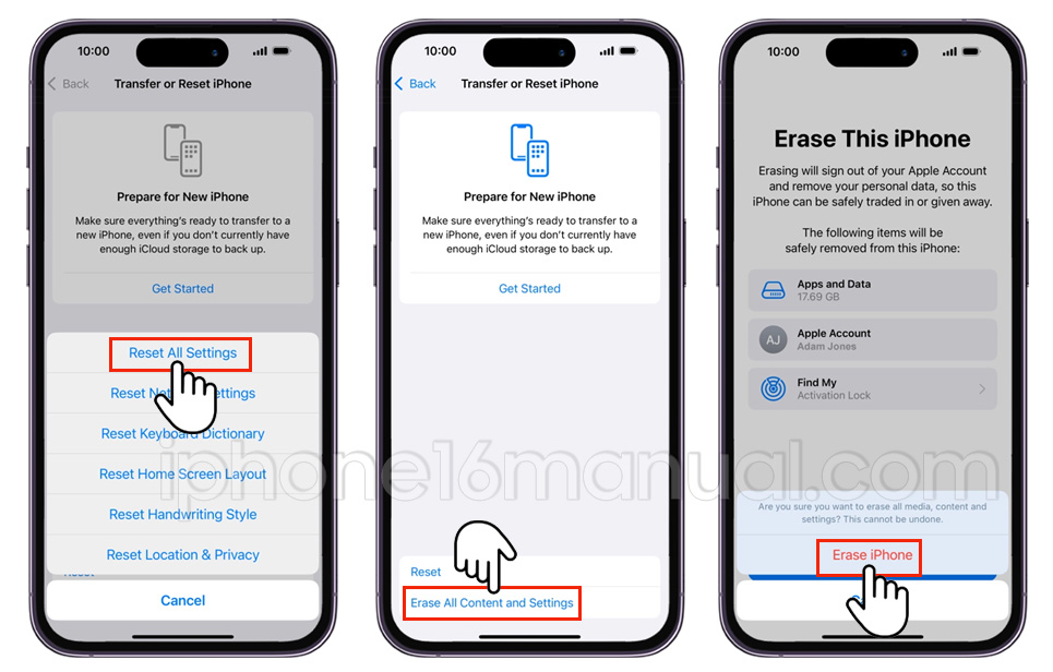 How to Hard Reset iPhone and Back to Default Settings