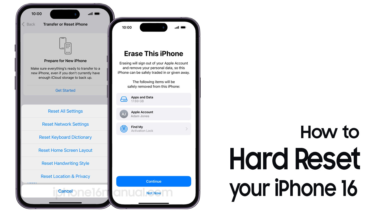 How to Hard Reset iPhone and Back to Default Settings