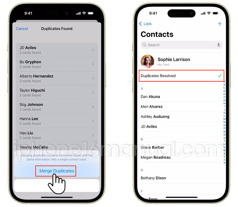 How to Merge Duplicate Contacts on iPhone