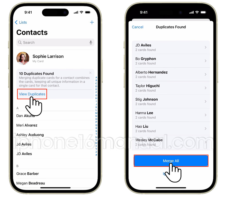 How to Merge Duplicate Contacts on iPhone